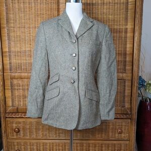 Ralph Lauren Olive Herringbone Eques Jacket SIZE 8